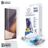 Whitestone Dome Samsung Galaxy Note 20 Ultra Screen Protector Full 3D Curved Edge Tempered Glass Shield [Liquid Dispersion Tech] Easy Install Kit - Pack of 2