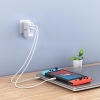 Choetech Ultra Fast 130W Gan 3 USB-C 1 USB-A Power Adapter Charger - US - White (PD6001)