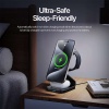 Duzzano W21 QI2 3 in 1 Transparent 15W Magnetic Magsafe Compatible Wireless Charger Stand for Phones, Airpods &  Apple Watch