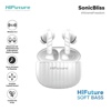 HiFuture SonicBliss True Wireless Earbuds Bluetooth 5.3, Smooth Bass, 4 Microphones 30 Hr Battery - White