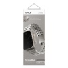 Uniq Strova Mag Self Adjustable Steel Link Strap Band Fits Up to Series 1-10, Ultra/2 & SE/SE2  49/45/44/42mm - Titanium Silver