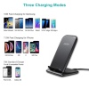 Choetech 15W Fast Wireless Charger Stand + 1.2m Cable – Black – T555-F