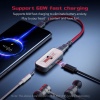 Plextone GS2 3-in-1 60W Fast Charging Gaming Docking Adapter for Mobile Phones ,Tablet and Audio Output Type-C Interface