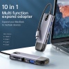 Mcdodo 10in1 USB C Hub Adapter Gigabit Lan, HDMI 4K, VGA, 4 USB 3.0 Ports, SD/TF Card, 100W USB C PD Thunderbolt 3 - HU-7420