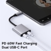 Mcdodo 2in1 Dual USB-C to C PD 60W & Type C Audio Adapter - CA-5570