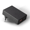 UNIQ VOTRE SLIM DUO USB C + USB A 20W Wall Charger (EU) - Charcoal (Black)