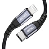 Choetech USB-C to Lightning Nylon Braided MFi Certified Cable (3m/9.8ft)  –  Black (IP0042)
