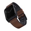 UNIQ STRADEN Genuine Leather Hybrid Apple Watch Strap for Series 1-10, SE/SE2 & Ultra/2 (49/45/44/46MM) - Toffee (Brown)