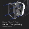Whitestone Dome Glass for Apple Watch Series 7 & 8 (45mm) Tempered Glass Screen Protector [Liquid Dispersion Tech] With Case (Pack of 2) With Installation Kit