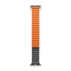 UNIQ Revix Reversible Magnetic Apple Watch Strap Series 1-10, SE/SE2 & Watch Ultra  49/45/44/46MM – Charcoal (Grey/Orange)