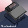 Whitestone Dome [EZ] For Galaxy Z Flip 4, outer display mirror type tempered glass screen protector with Hinge Cover Film [Easy Install] - Pack of 2