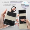 Whitestone Dome Clear Case with Ring For Samsung Galaxy Z Flip 4 – Beige