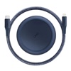 UNIQ HALO USB-C to Lightning CABLE 1.2M with Smart Cable Organiser - Ash Blue