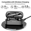 TOZO T9S 2022 Version True Wireless Earbuds 4 Mic Environmental Noise Canceling, Bluetooth 5.3 IPX7 Waterproof Built-in Mic Headset - Black