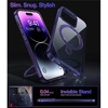 Torras UPRO Ostand Clear Phone Case for iPhone 14 Pro Max - Dark Purple