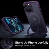 Torras UPRO Ostand Matte Series Phone Case for iPhone 14 Pro Max - Dark Purple