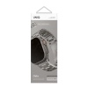 Uniq Osta Apple Watch Ultra Steel Link Strap with self-adjustable links fits up to Series 1-10, Ultra/2 & SE/2 49/45/44/46mm - Titanium Silver