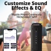 Tronsmart T7 Lite Bluetooth Speaker Portable Enhanced Bass with 24 Hours Playtime, APP Control, IPX7 Waterproof for Camping - Blue