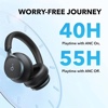 Anker Soundcore Space One Noise Cancelling Bluetooth Headphones with 50H Battery, 40mm Drivers, Hi-Res Audio