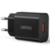 Choetech Quick Charge 3.0 18W 3A USB Wall Charger  - Black (Q5003) - EU Plug