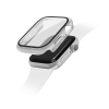 UNIQ Nautic Apple Watch Case with Curved Tempered Glass Screen Protector for Series 10 46MM – Dove Clear