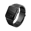 UNIQ STROVA Apple Watch Ultra Steel Link Band Strap 49/45/44/42MM Series 1-10, SE/SE2 & Watch Ultra/2  - Midnight (Black)