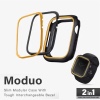 UNIQ MODUO Tough Modular Case for Apple Watch Series 4/5/6/7/8/9 SE/SE2 (41/40MM) - Midnight (Black/Mustard)