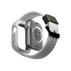UNIQ MONOS 2-IN-1 Apple Watch Strap With Hybrid Case for Series 4/5/6/7/8/9 & SE/SE2 45/44MM - Chalk (Grey)