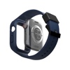 UNIQ MONOS 2-IN-1 Apple Watch Strap With Hybrid Case for Series 4/5/6/7/8/9 & SE/SE2 45/44MM – Marine (Blue)