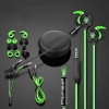 Plextone G30 in-Ear Wired Gaming Earphones, Noise Cancelling Headset with Mic, Stereo Bass, 3.5 mm Jack, Supports All Devices - Green