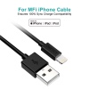 Choetech USB to Lightning Cable Apple Mfi Certified (1.2m/4ft) - Black (IP0026)