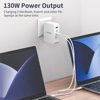 Choetech Ultra Fast 130W Gan 3 USB-C 1 USB-A Power Adapter Charger - US - White (PD6001)