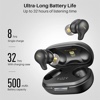 TOZO Golden X1 Wireless Earbuds with Balanced Armature Driver, Hybrid Dynamic Driver, OrigX Pro, LDAC & Hi-Res Audio, Environment & ANC Headset - Black