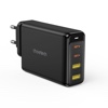 CHOETECH 140W 4-Port Quick Charging GaN Wall Charger 2x USB-C, 2x USB-A - Black - PD6005
