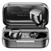 TOZO T12 Pro Wireless Bluetooth Earbud Qualcomm QCC3040 4 Mics CVC 8 Call Noise Cancelling, aptX Stereo,2500mAh Wireless Charging Case IPX8 Waterproof - Black