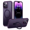 Torras UPRO Ostand Matte Series Phone Case for iPhone 14 Pro Max - Dark Purple