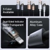 Mcdodo Transparent USB-A to Lightning Cable with LED 1.2m - Black