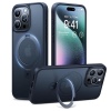Torras UPRO Ostand Matte Series Magsafe Compatible Phone Case for iPhone 15 Pro - Black