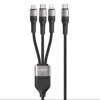 100W 3in1 USB-C to USB-C + Lightning + Micro USB Fast Charging Cable