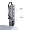 Mcdodo 10in1 USB C Hub Adapter Gigabit Lan, HDMI 4K, VGA, 4 USB 3.0 Ports, SD/TF Card, 100W USB C PD Thunderbolt 3 - HU-7420