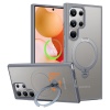 Torras UPRO Ostand Spin Series Magsafe Compatible Phone Case for Samsung Galaxy S24 Ultra – Grey