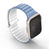 UNIQ Revix Evo Reversible Magnetic Apple Watch Strap for Series 1-10, SE/SE2 41/40/42MM – Powder Blue / White