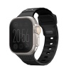 Uniq Stride FKM Tough Rubber Apple Watch Strap for Series 1-10, SE/SE2 & Watch Ultra - 49/45/44/46MM - Midnight Black