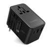 Choetech GaN 45W PD Unviersal Travel Adapter with Retractable USB-C - Black