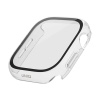 UNIQ Nautic Apple Watch Case with Curved Tempered Glass Screen Protector for Series 10 46MM – Dove Clear