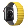 UNIQ Revix Reversible Magnetic Apple Watch Strap Series 1-10, SE/SE2 & Watch Ultra  49/45/44/46mm - Lemon (Yellow/Grey)