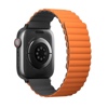 UNIQ Revix Reversible Magnetic Apple Watch Strap Series 1-10, SE/SE2 & Watch Ultra  49/45/44/46MM – Charcoal (Grey/Orange)