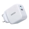 CHOETECH 38W PD Dual Ports Fast Charger UK – White (PD5002)
