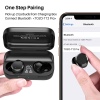 TOZO T12 Pro Wireless Bluetooth Earbud Qualcomm QCC3040 4 Mics CVC 8 Call Noise Cancelling, aptX Stereo,2500mAh Wireless Charging Case IPX8 Waterproof - Black