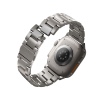 Uniq Osta Apple Watch Ultra Steel Link Strap with self-adjustable links fits up to Series 1-10, Ultra/2 & SE/2 49/45/44/46mm - Titanium Silver